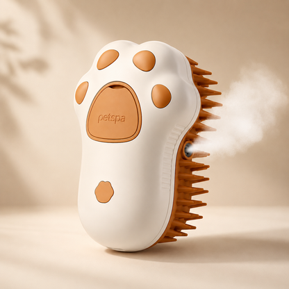Pawzzle - 3-in-1 Electric Pet Grooming Brush with Steam Function for Cats and Dogs - Hair Removal, Massage, and Spray Comb